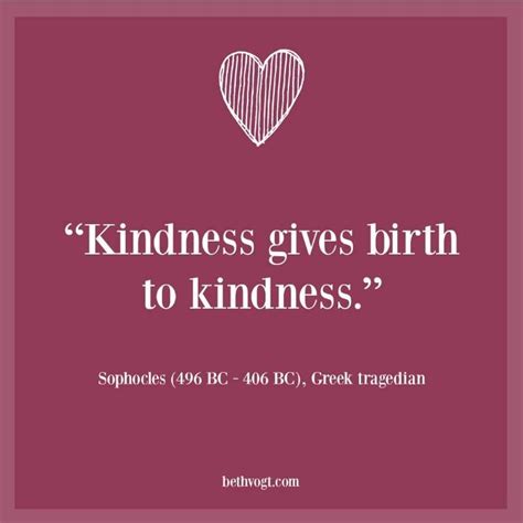 Kindness Gives Birth To Kindness Quote By Sophocles Via Bethvogt