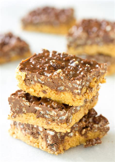 Crunchy No Bake Chocolate Peanut Butter Bars Recipe Becipesfews