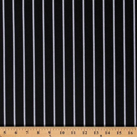 Pinstripe Suiting Black And White Stripes 62 Wide Polyestercotton