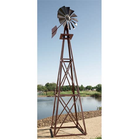 12 Ft Windmill Decorative Garden Metal Spinner Decoration Vintage