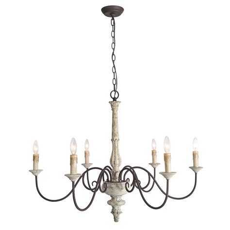 Lnc 6 Light Gray Shabby Chic French Country Chandelier A03235 The