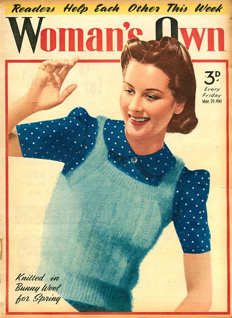 1940s Uk Womans Own Magazine Cover Photograph By The Advertising