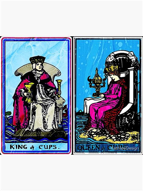 Power Couples Of Tarot King And Queen Of Cups Poster For Sale By
