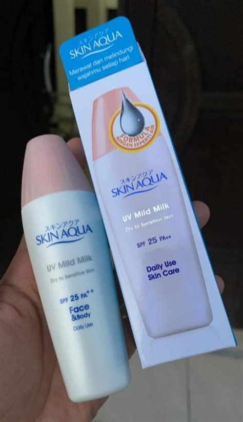 Skin Aqua Uv Mild Milk Spf 25 Pa Tutup Pink Skincapedia