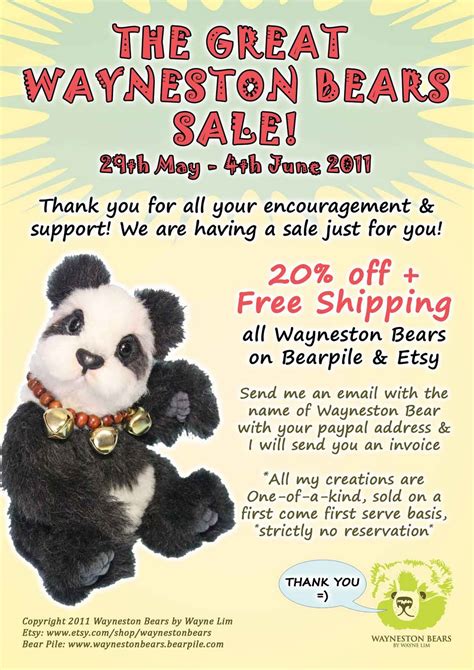 Wayneston Bears A Very Special Thank You Sale Just For