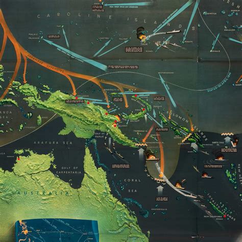 Map Of South Pacific Islands World War Ii