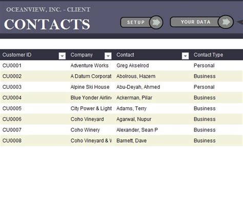 Client Contact List: ExcelTemplates Contact Sheet Template