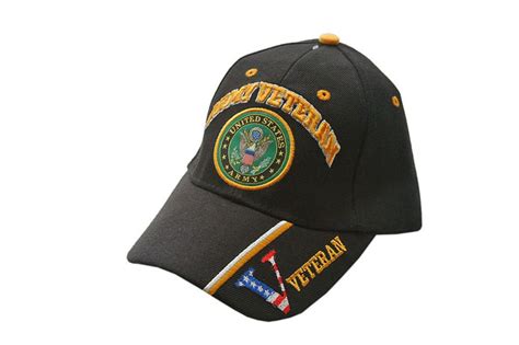 New Us Army Veteran Black Baseball Cap One Size Fits