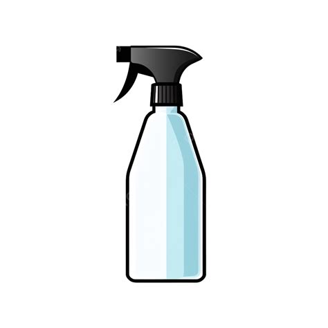 Spray Bottle Illustration In Minimal Style Flat Liquid Clean Png