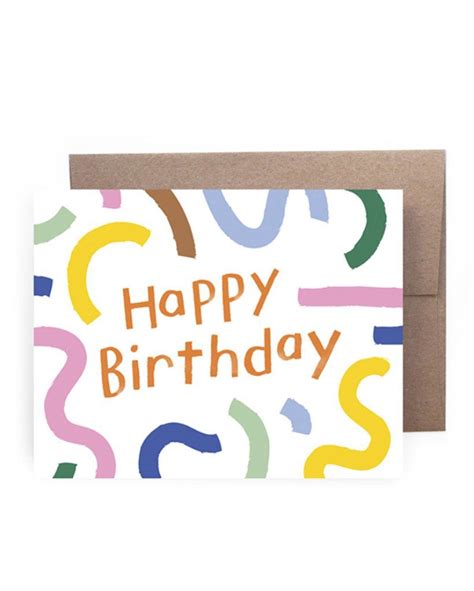 Birthday Squiggles Card Greeting Card Inspiration Inspirational