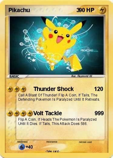 Pokémon Pikachu 3 13 13 Thunder Shock My Pokemon Card