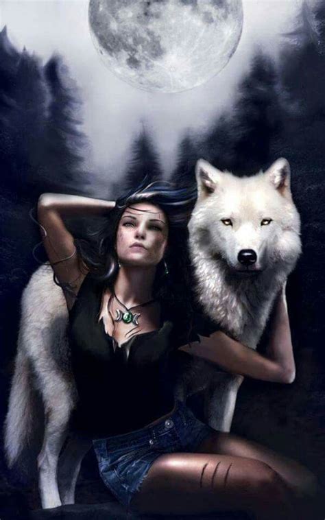 Girl And Her Wolf Wolf Art Fantasy Fantasy Girl Fantasy Quotes White