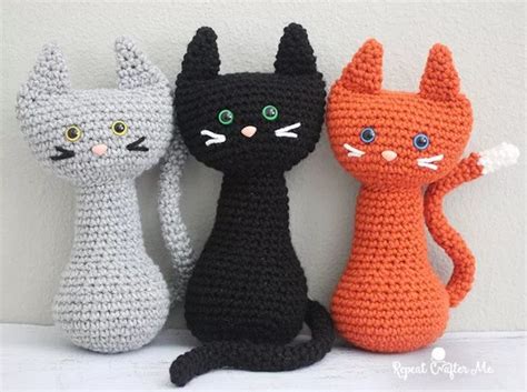 super cute and easy crochet cats free pattern
