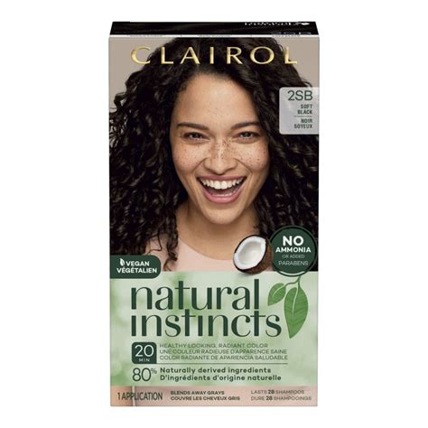 Clairol Natural Instincts Semi Permanent Hair Colour 2sb Soft Black