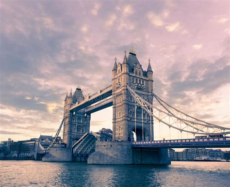 tower bridge in london on a sunset stock image image of cloud city 37829101
