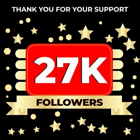 Thank You 27k Followers Celebration Template Design Perfect For Social