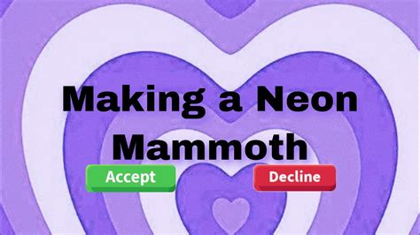 Making A Neon Mammoth In Adopt Me Xoxoaurora Youtube