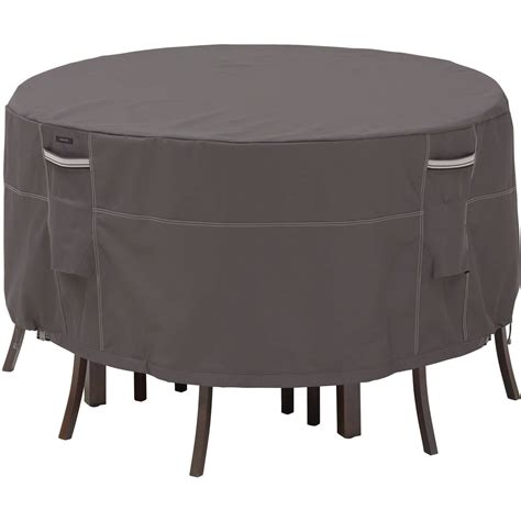 Classic Accessories Ravenna Tall Round Patio Table And Chair Set Cover
