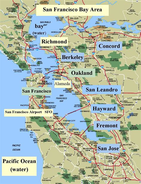 Mapa De La Bahía De San Francisco Ciudades Mapa De La Zona De San