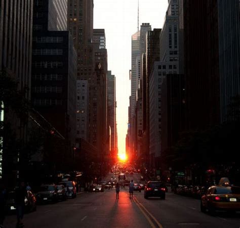 My Funny Weird Sun Over New York City Manhattanhenge