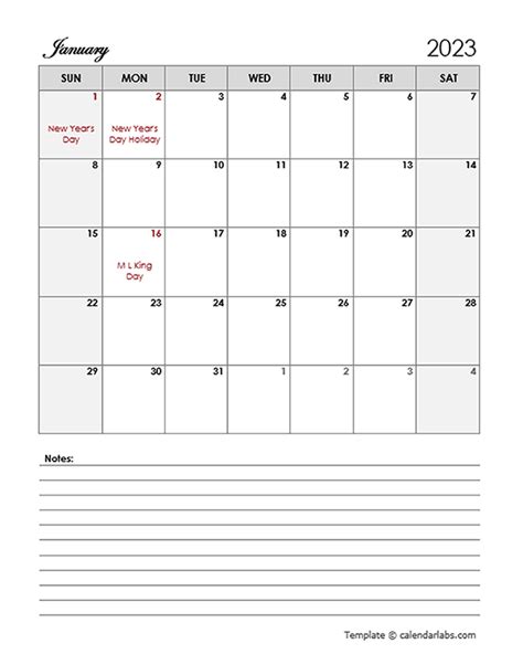 2024 Word Calendar Template With Notes Free Printable Templates