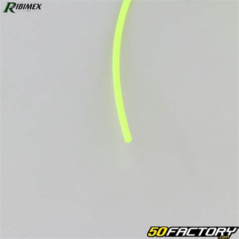 Fil De D Broussailleuse Mm Rond Nylon Ribimex Jaune Fluo