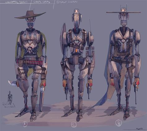 Cowboy Robot Tano Bonfanti Character Design Robot Art Robot
