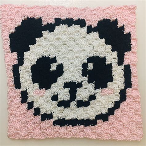 Panda Blanket C C Crochet Pattern C C Blanket Crochet Etsy