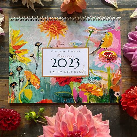 2023 Wings And Blooms Cathy Nichols Calendar