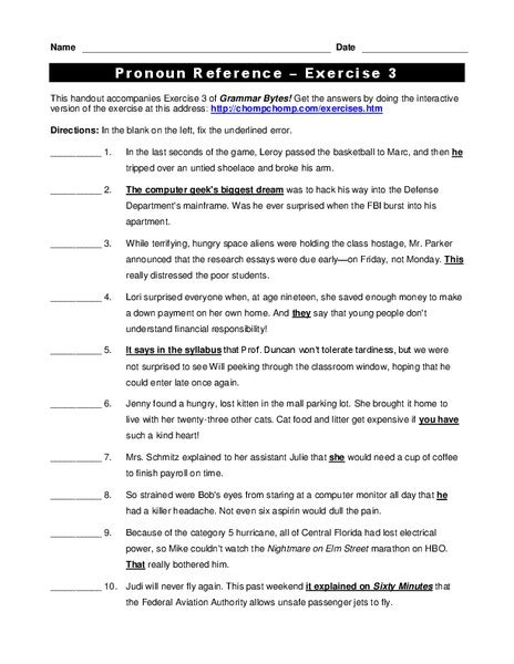 Reference Material Worksheet