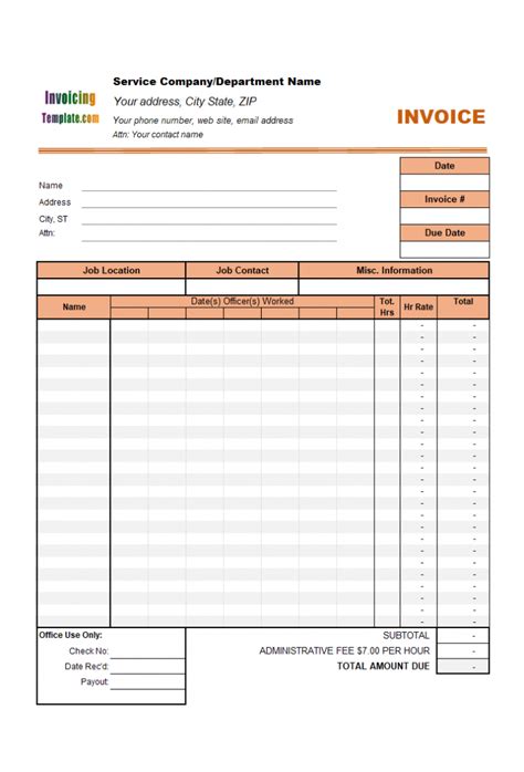 Timesheet Invoice Template Excel Creative Template Inspiration