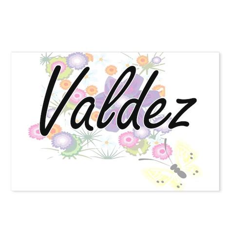 Valdez Surname Artistic D Postcards Package Of 8 By Johnny Rico