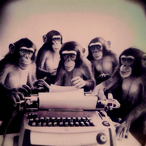 Someone Called Us Monkeys On Typewriters Had To Prompt It Rmidjourney