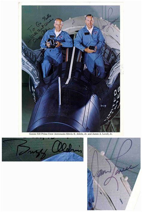 Lot Detail Gemini 12 Crew Signed 8 X 10 Photo By Buzz Aldrin And