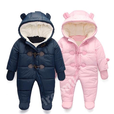 Keep Thick Warm Infant Baby Rompers Winter Clothes Newborn Baby Boy