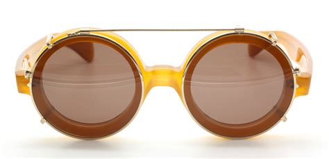 now with matching sun clip thick rimmed true round 180e style italian acetate eyewear by beuren