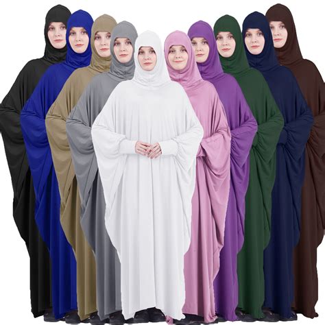 Hooded Abaya Muslim Women Long Maxi Dress Islamic Prayer Robe Jilbab Arab 2019 Ebay
