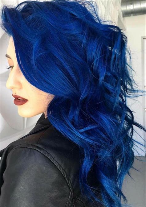 Blue Curls Hair Color Blue Hair Styles Vivid Hair Color
