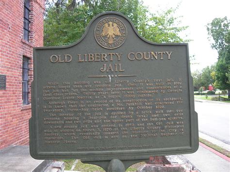 Old Liberty County Jail Historic Sign Hinesville Georgia Jimmy
