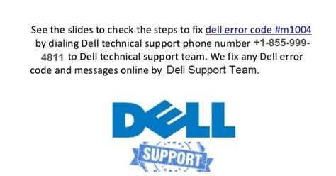 The Way To Fix Dell Error Code M1004