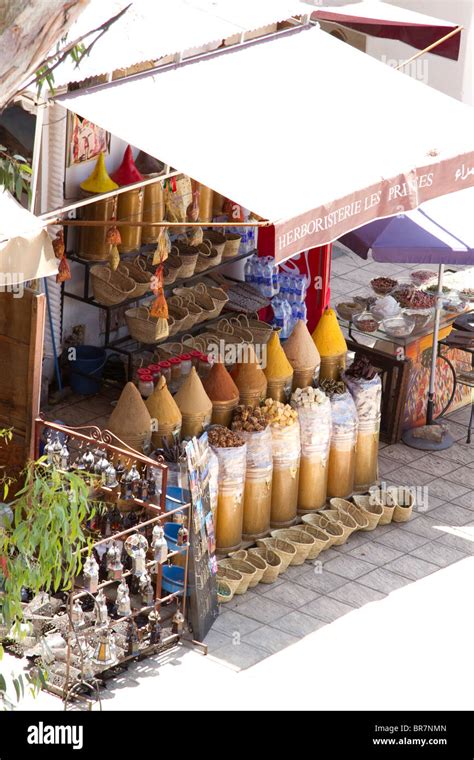 Spice Market Stall Marrakech Morocco Stock Photo Alamy