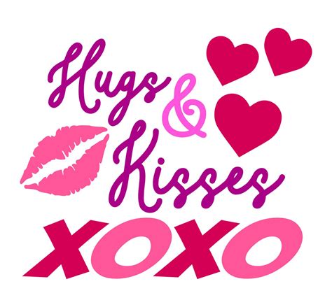 Hugs And Kisses Svg Xoxo Svg File Xoxo Svg Design Svg Xoxo Etsy Hug