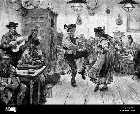 Hubert Von Herkomer 1873 The Schuhplattl Dance The Graphic Stock