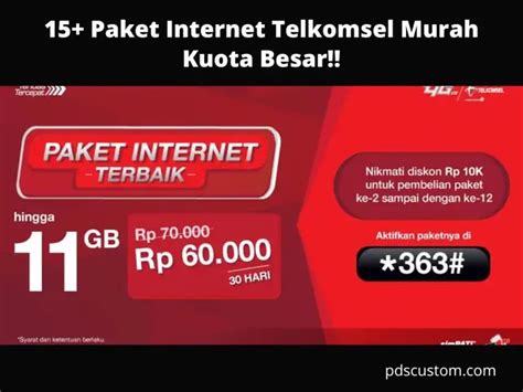 15 Paket Internet Telkomsel Murah Kuota Besar 2023
