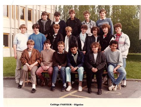 Photo de classe 3 A COLLEGE PASTEUR OIGNIES de 1985, Collège Louis