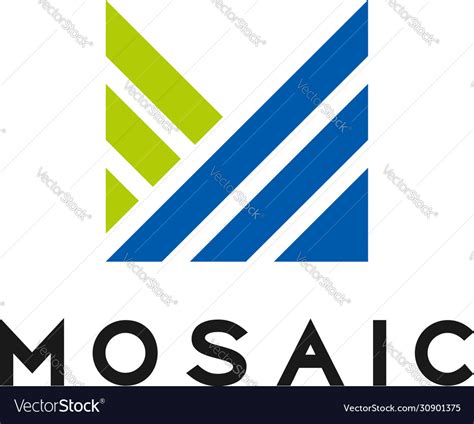 Mosaic Logo Royalty Free Vector Image Vectorstock
