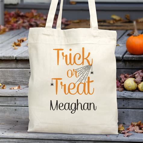 Personalized Trick Or Treat Canvas Tote Bag Tsforyounow