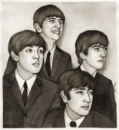 The Beatles Drawing Beatles Drawing Beatles Art Art