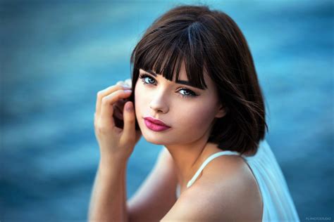 download brunette lipstick face model woman marie grippon hd wallpaper by lods franck