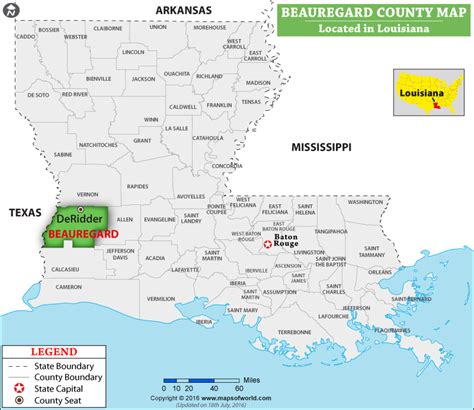 Beauregard Parish Map Louisiana